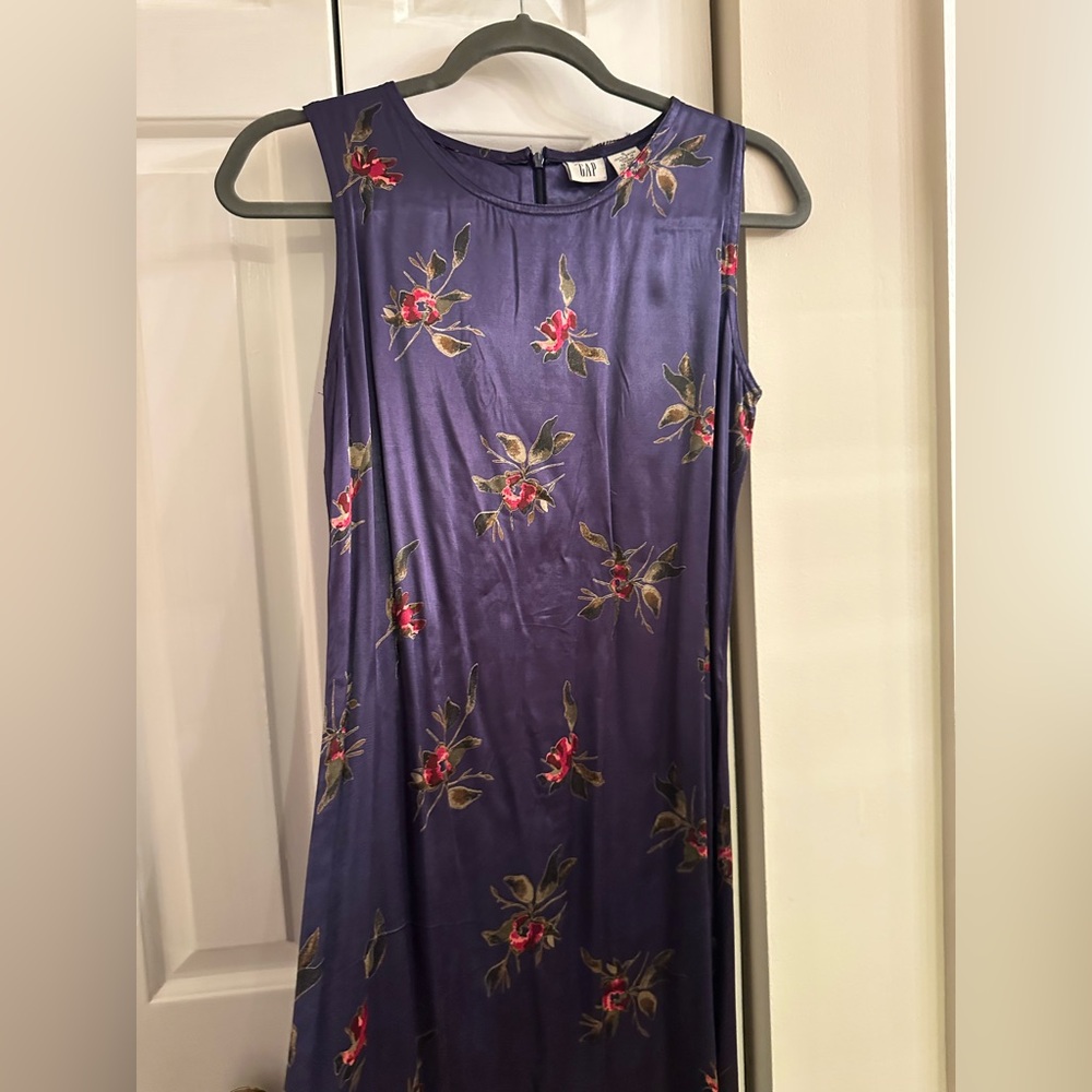 90s vintage gap Floral stain Sleeveless midi/ maxi dress. Size S. - Picture 10 of 10